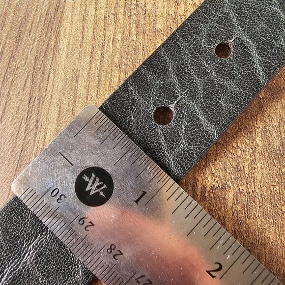 Brunello Cucinelli Gunmetal Buckle Crackled Leather Long Loop Pull Through Belt - Picture 14 of 14